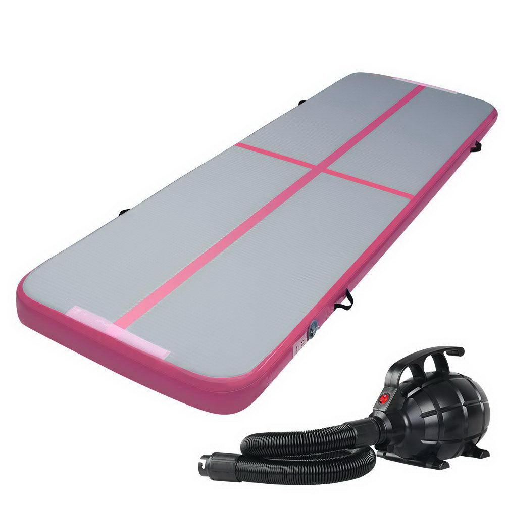 ATM-3-1-01M-PK-AP1-00 Everfit GoFun 3X1M Inflatable Air Track Mat with Pump Tumbling Gymnastics Pink - Image 1