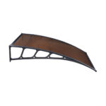Instahut Window Door Awning Canopy 1.5mx4m Brown Sheet Black Plastic Frame - Image 4