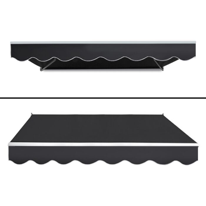 Instahut Retractable Outdoor Arm Awning 2 x 1.5M - Grey - Image 3