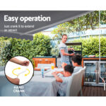 Instahut 4M x 3M Outdoor Folding Arm Awning - Pegru - Image 4