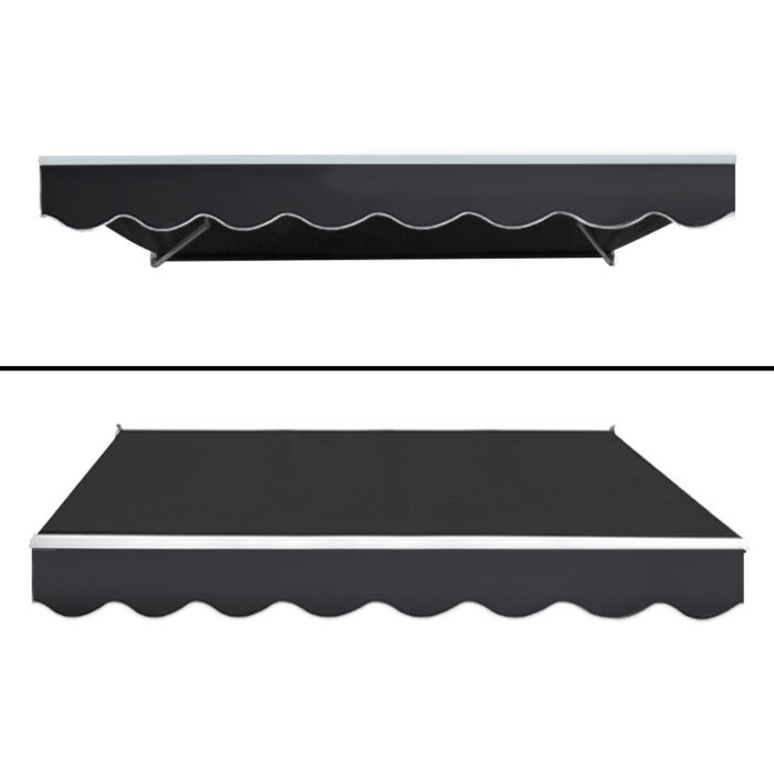 Instahut Motorised 2x1.5m Folding Arm Awning - Grey - Image 3