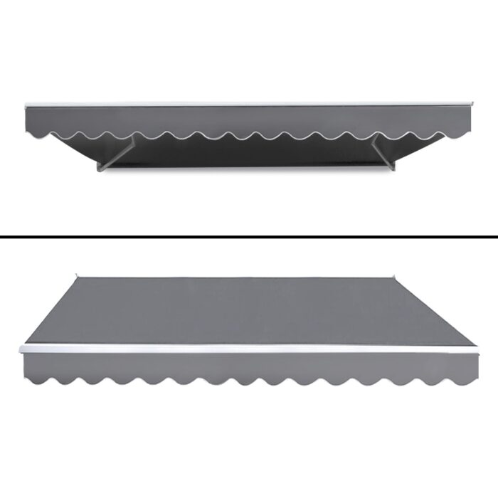 Instahut Motorised 3x2.5m Folding Arm Awning - Pearl Grey - Image 3
