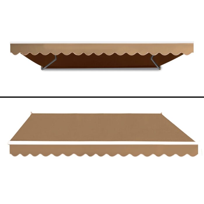 Instahut Motorised 4x2.5m Folding Arm Awning - Beige - Image 3