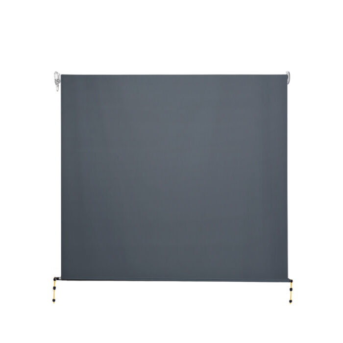 Instahut Outdoor Blinds Blackout Roll Down Awning Window Shade 2.4X2.5M Grey - Image 3