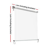 Instahut Outdoor Blinds Transparent Roll Down Awning Window Shade 1.2X2.4M - Image 2