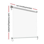 Instahut Outdoor Blinds Transparent Roll Down Awning Window Shade 1.4X2.4M - Image 2