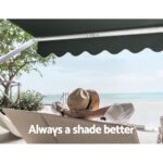 Instahut Window Fixed Pivot Arm Awning Outdoor Blinds Retractable Canopy3.1X2.1M - Image 4