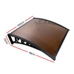 Instahut Window Door Awning? 1mx1m Brown Hollow Sheet Plastic Frame - Image 2