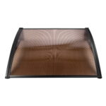 Instahut Window Door Awning 1mx1.2m Brown Hollow Sheet Plastic Frame - Image 3