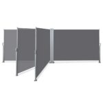 Instahut Side Awning Sun Shade Outdoor Retractable Privacy Screen 1.8MX6M Grey - Image 4