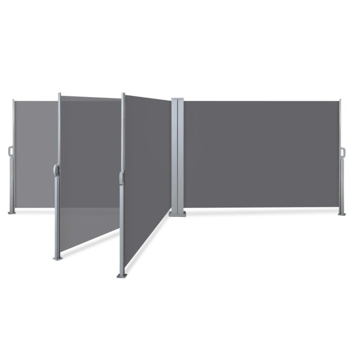Instahut Side Awning Sun Shade Outdoor Retractable Privacy Screen 2MX6M Grey - Image 4