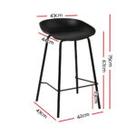 Artiss 4x Bar Stools Kitchen Counter Stools Metal - Image 2