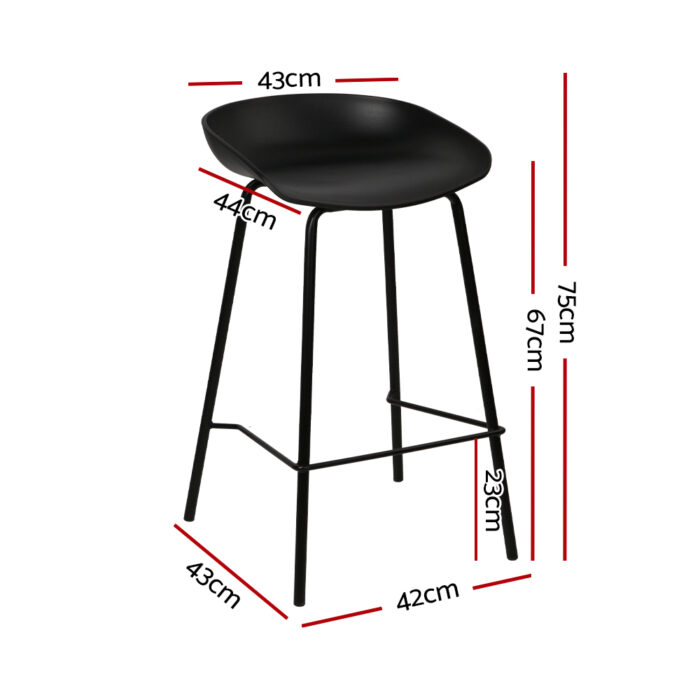 Artiss 4x Bar Stools Kitchen Counter Stools Metal - Image 2