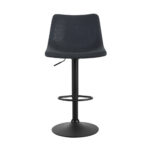 Artiss 2x Bar Stools Vintage Leather Swivel Gas Lift Black - Image 3