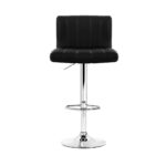 Artiss 4x Bar Stools Gas Lift Leather Black - Image 3