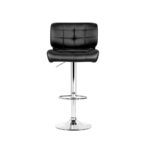 Artiss 4x Bar Stools Gas Lift Leather Padded Black - Image 3