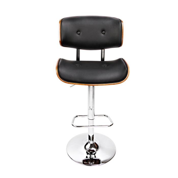 Artiss Bar Stools Gas Lift Leather Black - Image 3