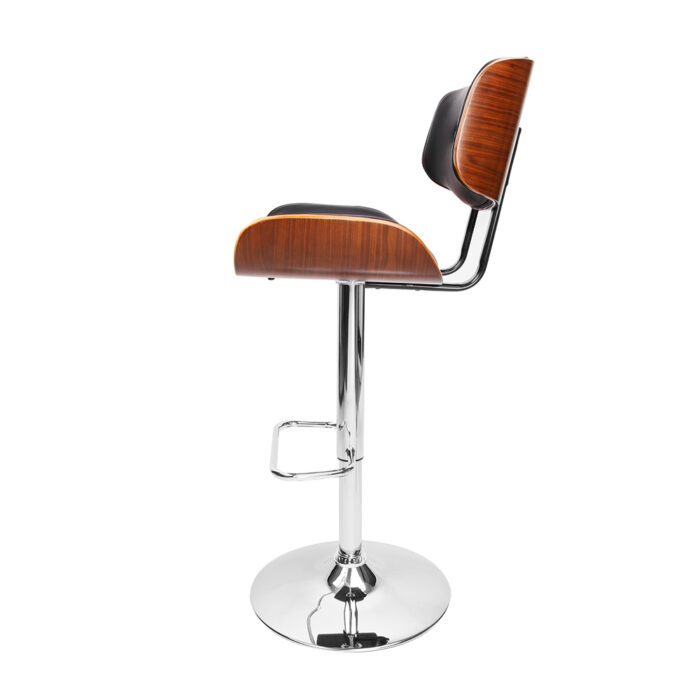 Artiss Bar Stools Gas Lift Leather Black - Image 4