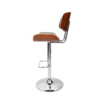 Artiss 2x Bar Stools Gas Lift Leather Black - Image 4