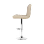 Artiss 4x Bar Stools Leather Gas Lift Beige - Image 4