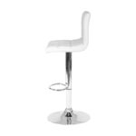 Artiss 2x Bar Stools Leather Gas Lift White - Image 4