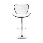 Artiss 4x Bar Stools Gas Lift Leather Seat White - Image 3