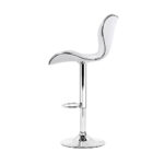 Artiss 4x Bar Stools Gas Lift Leather Seat White - Image 4