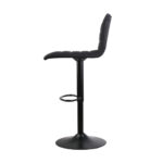 Artiss 4x Bar Stools Gas Lift Linen Fabric Black - Image 4
