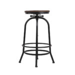 Artiss 2x Bar Stools Adjustable Wood Chairs - Image 3