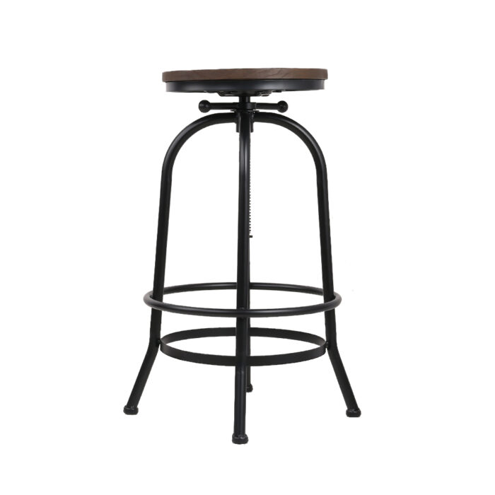 Artiss 2x Bar Stools Adjustable Wood Chairs - Image 3