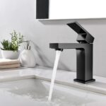WELS Bathroom Basin Mixer Tap Matte Black Vanity Sink Spout Square Brass Faucet - Image 3