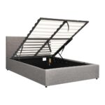 Oikiture Queen Bed Frame with Gas Lift and Storage Space Mattress Base