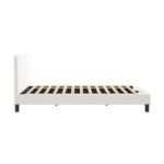 Oikiture Boucle Fabric Queen Bed Frame for Relaxing Sleep