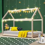 Oikiture Wooden Bed Frame Single Pine Timber Platform - Image 3