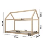 Oikiture Wooden Bed Frame Single Pine Timber Platform - Image 4