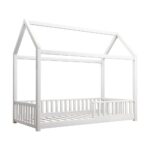 Oikiture Bed Frame Kids Wooden Single House Style
