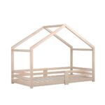Oikiture Kids Bed Frame Wooden Bed Base Children Single Bed Frame Timber Mattress Platform Wooden - Image 2