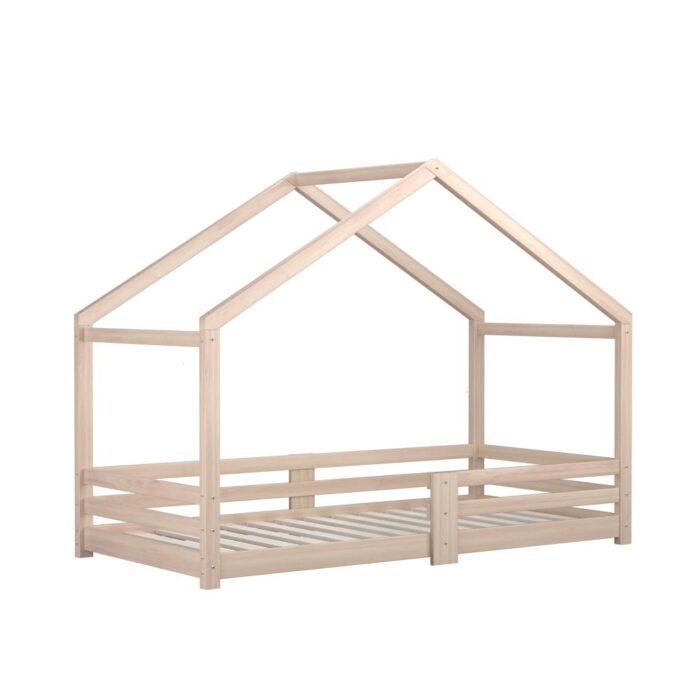 Oikiture Kids Bed Frame Wooden Bed Base Children Single Bed Frame Timber Mattress Platform Wooden - Image 2