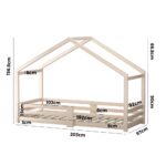 Oikiture Kids Bed Frame Wooden Bed Base Children Single Bed Frame Timber Mattress Platform Wooden - Image 6