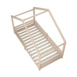 Oikiture Kids Bed Frame Wooden Bed Base Children Single Bed Frame Timber Mattress Platform Wooden - Image 3