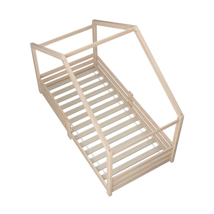 Oikiture Kids Bed Frame Wooden Bed Base Children Single Bed Frame Timber Mattress Platform Wooden - Image 3