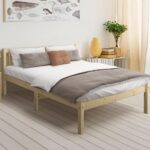 Oikiture Wooden Bed Frame King Size with Wood Headboard - Image 6