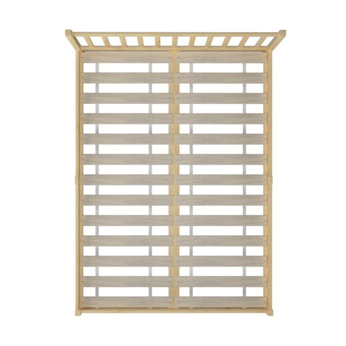 Oikiture Wooden Bed Frame King Size with Wood Headboard - Image 4