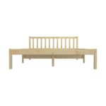 Oikiture Wooden Bed Frame King Size with Wood Headboard - Image 2