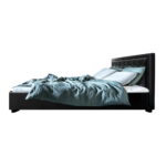Artiss Bed Frame King Size Gas Lift Black TIYO - Image 4