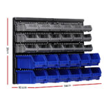 Giantz 60 Storage Bin Rack Wall Mounted - Image 2