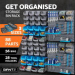 Giantz 88 Storage Bin Rack Wall Mounted - Image 3