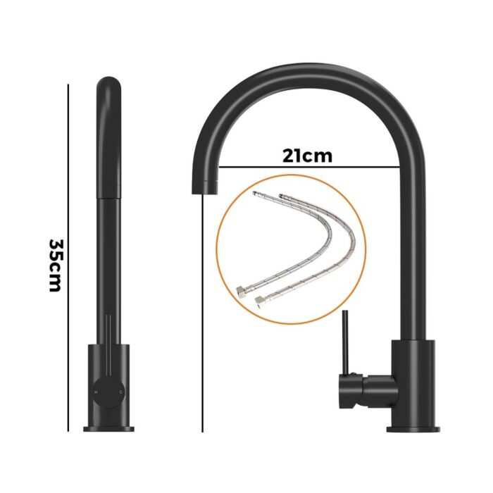 WELS Kitchen Faucet Mixer Tap Laundry Sink Basin Faucet Brass Taps Vanity Swivel - Image 3