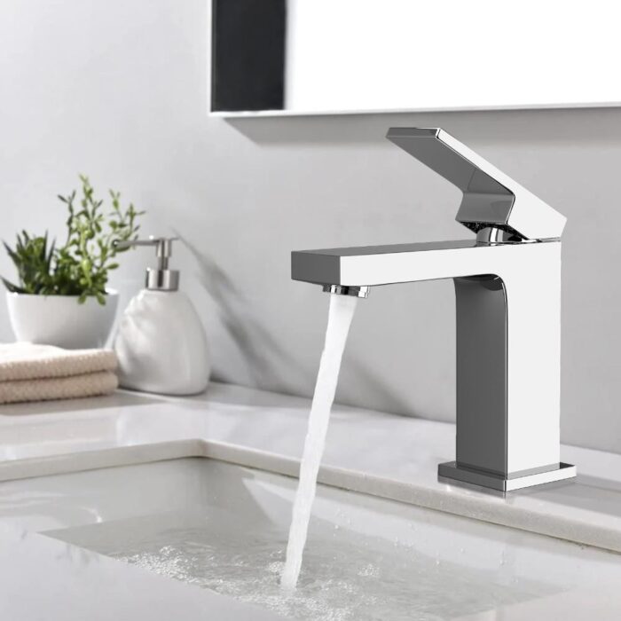 WELS Chrome Basin Mixer Tap Bathroom Taps Vanity Sink Spout Brass Faucet - Image 3