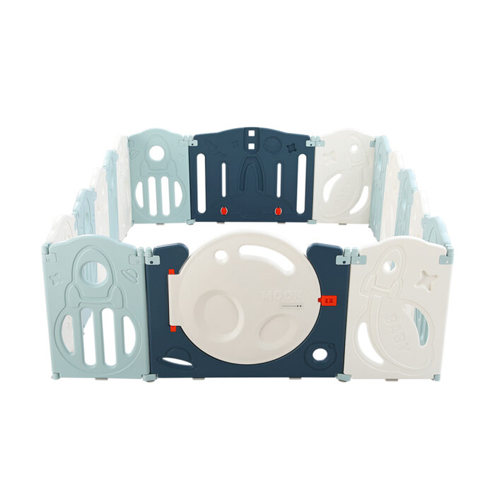 Keezi Baby Playpen 16 Panels Foldable Toddler Fence Safety Play Activity Barrier - Image 4